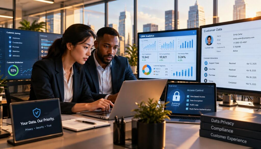 CRM agents use customer data under access controls