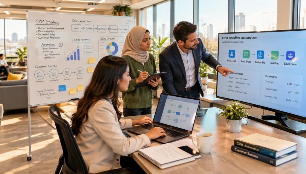 Creatio users configure CRM workflow automation for sales teams